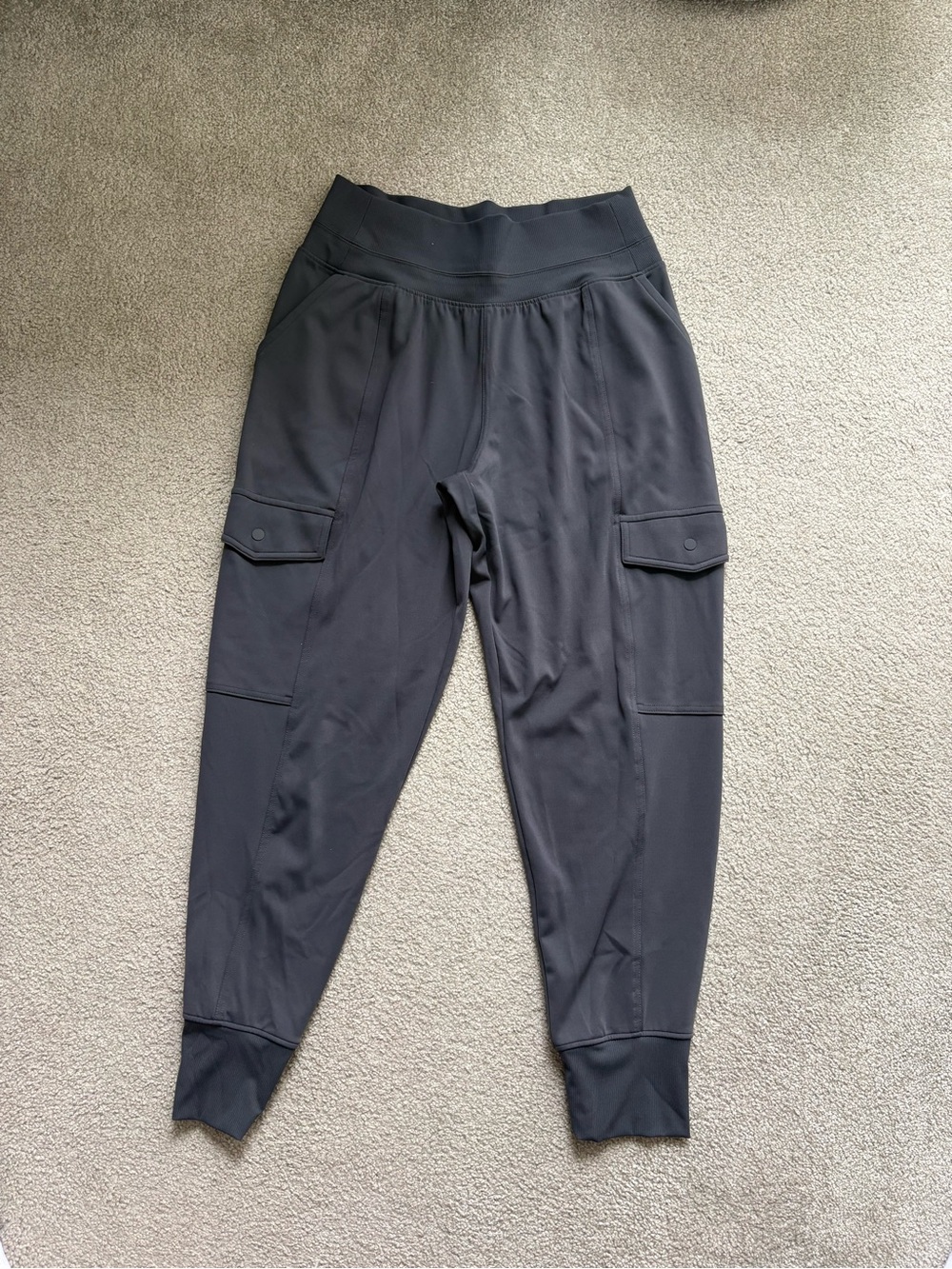 Athleta Women’s High-Waist Black Cargo Jogger Pants